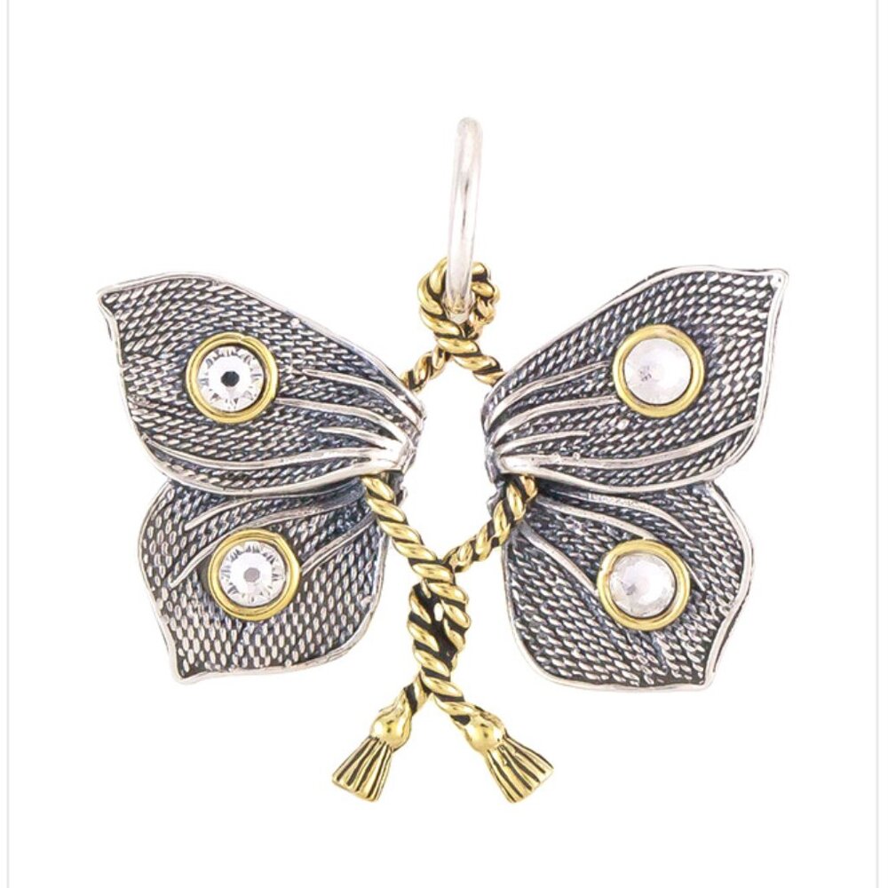 Waxing Poetic Butterfly Pendant Sterling Silver & Swarovski Crystals
